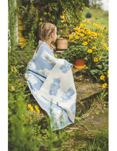 throw baby pure new wool bear grey or blue 2