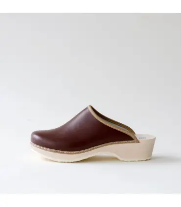 Finnish wood and leather Clogs Talla 