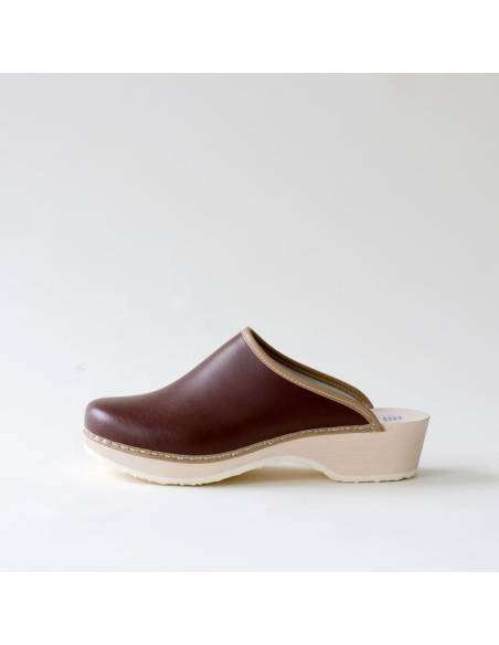 Sabots finlandais en bois et cuir homme choco