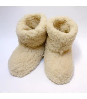pure wool slippers off white