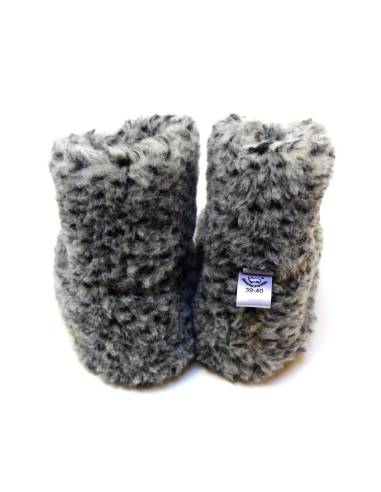 pure wool slippers antracit grey