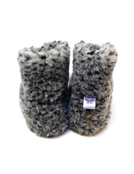 pure wool slippers antracit grey