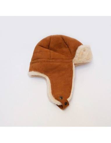 Aviator sombreros de piel de cordero gunuino