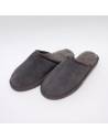 Chaussons nordiques homme en peau d'agneau gris