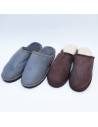 Zapatos hombres de piel de cordero genuino gris