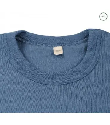 Herren Unterhemd Langarm Shirt reiner Merinowolle blau, grau, natur