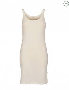 Chemise de nuit en pure laine mérinos bio écru