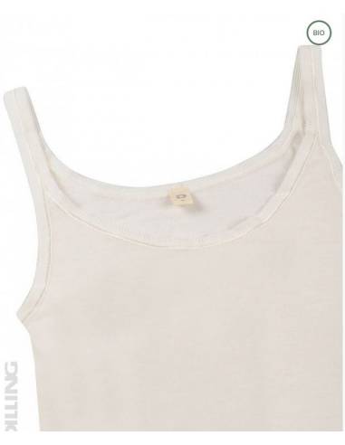 Chemise de nuit en pure laine mérinos bio écru