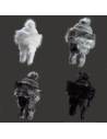 Chapka en laine tricotage torsades et pompon femme