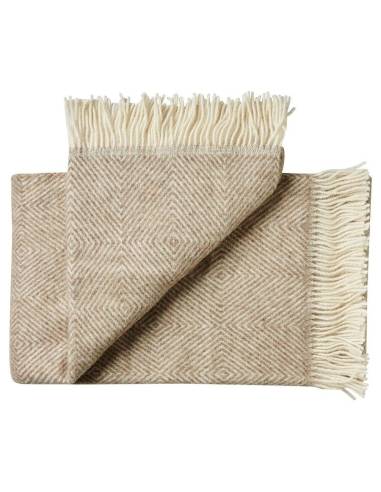 Throws chevron  in pure Virgin wool 140 x 240 cm