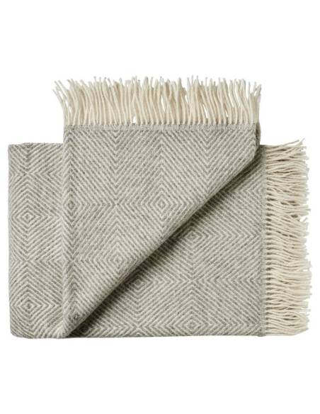 Decken winkel beige in reiner Schurwolle