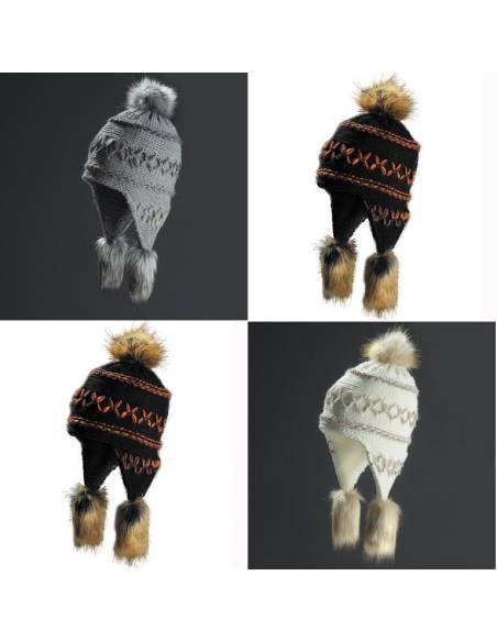 Gorro peruana en lana mujer y hombre
