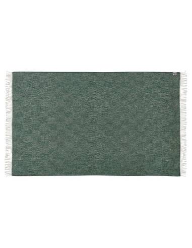 Plaid chevron pure laine vierge scandinave vert