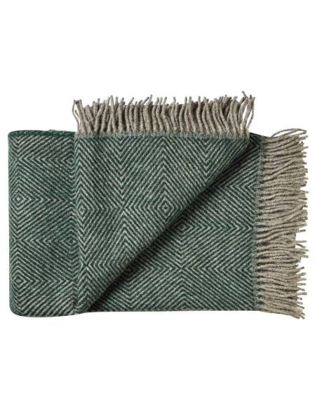 Decken winkel beige in reiner Schurwolle