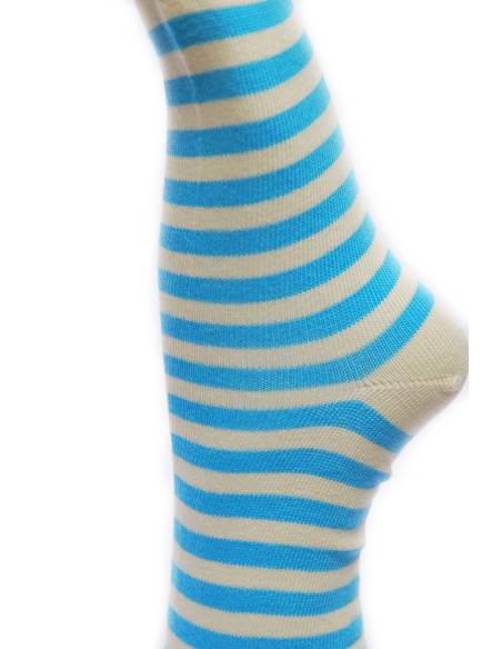 Women Socks colored stripes in Egyptian cotton