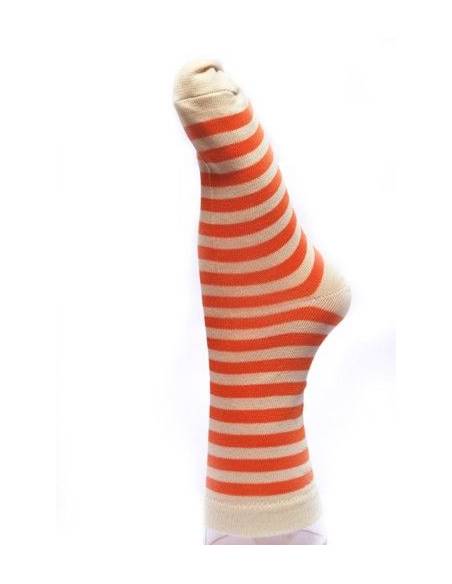 Women Socks colored stripes in Egyptian cotton