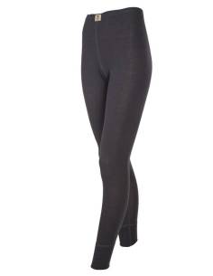 Woman black, off-white Merino Wool leggings, lace
