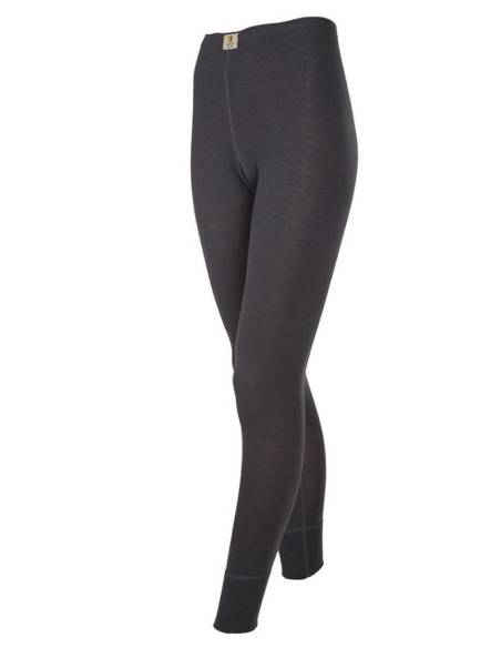 Woman black, off-white Merino Wool leggings, lace
