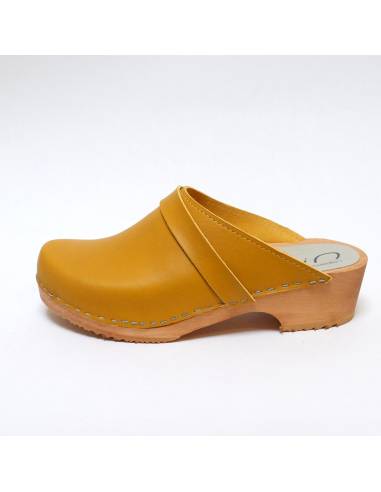 Damen Schwedische Holzschuhe in Gemüse Leder oder Nubuck