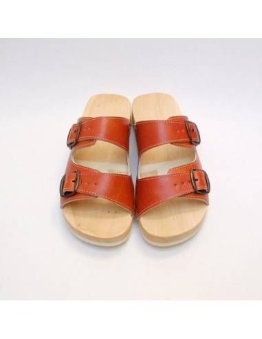 Tap wood FLEX leather double buckle white