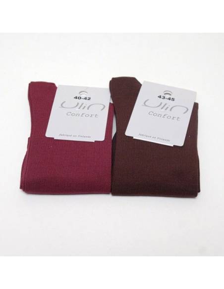 Chaussettes  fil d'écosse homme bordeaux marron