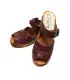 Women heels high wooden Swedish clogs and leather with buckle