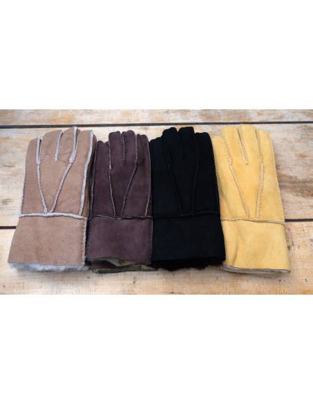 Gants en peaux de mouton retournée 