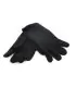 Negro guantes de pura  lana merino para hombre