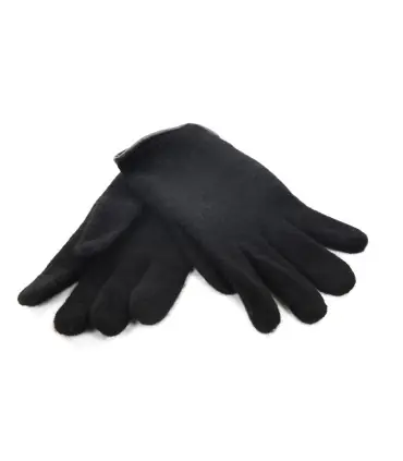 gants homme en pure laine mérinos noir
