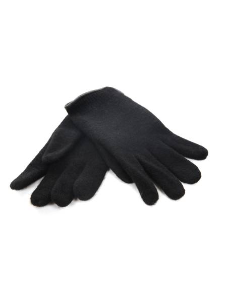grey gloves in shetland wool