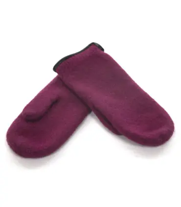 purple pink  gloves in pure merinowool for Women
