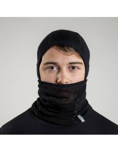 Hood wool and hot fine black silk