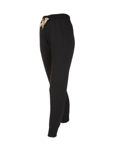 Pantalon Jogging sport femme pure laine mérinos noir