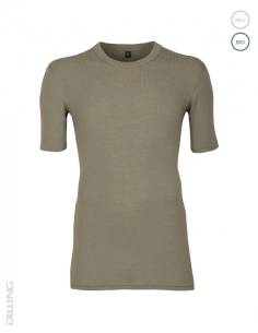 T-shirt men blue pure Merino Wool