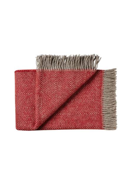 Decken winkel beige in reiner Schurwolle