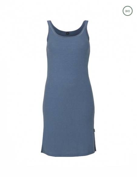 camisa de punto de cuello de mujer en lana merino gris puro