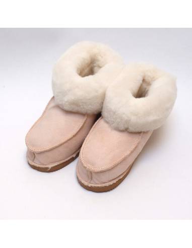 Chaussons nordiques en peau d'agneau unisexe