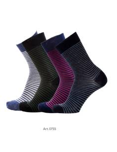 socks extra wool fine color and stripes - Nordic spirit woman
