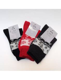 Thin Socks Women Merino Wool to Nordic pattern, made in Finland