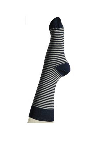 Chaussettes laine fines rayées ou unies pour Homme