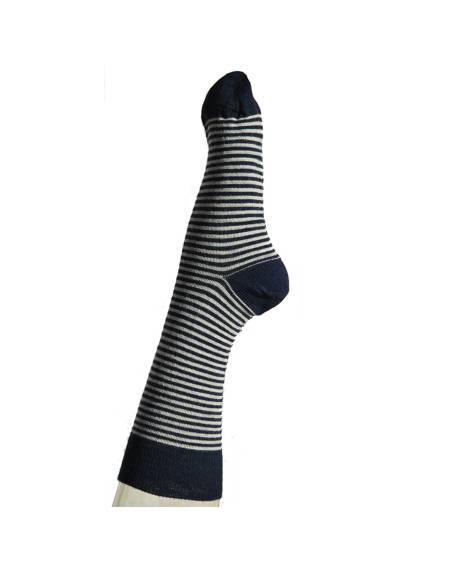 Chaussettes laine fines rayées ou unies pour Homme