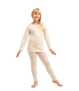 Sous-vêtement enfant en laine et soie : caleçon , legging, maillot de corps