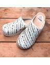 Finnish Clogs leather patterned hearts, pirates, ladybugs, flowers