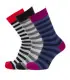 socks extra wool fine color and stripes for Women - Nordic spirit