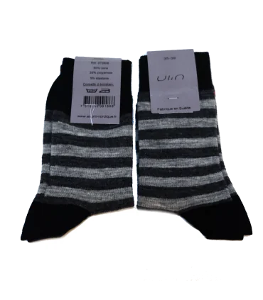 Socks wool city woman extra fine striped