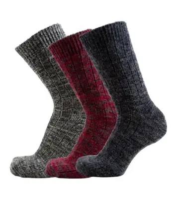 Lot of 3 Socks wool 70% mottled grey leisure