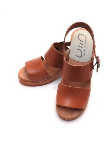 Swedish Sandals woman heels tops and vegetal tan leather