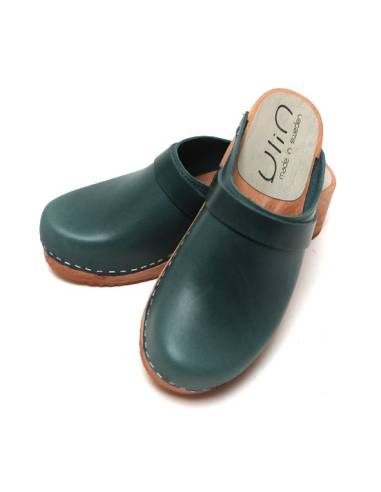 Schwedische Holz clogs in Gemüse Leder für Damen Esprit Nordique