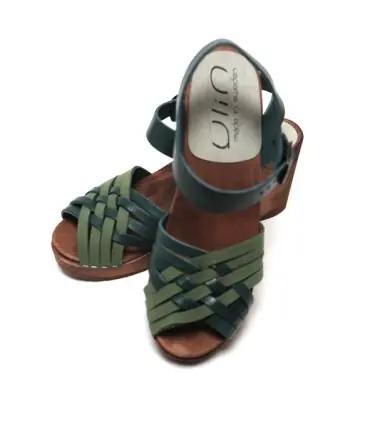 Sandales à talons de 7 cm modèles Mégan cuir lisse et végétal pour été très féminine style scandinave 