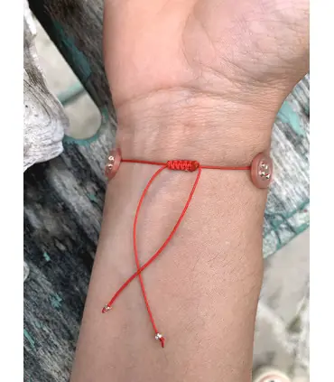 Bracelet réglable femme rouge